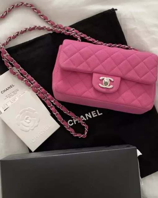 CHANEL 🌸 2020 20C 19 Flap Small Pink 🌸 Bag Classic Gold Silver Hw