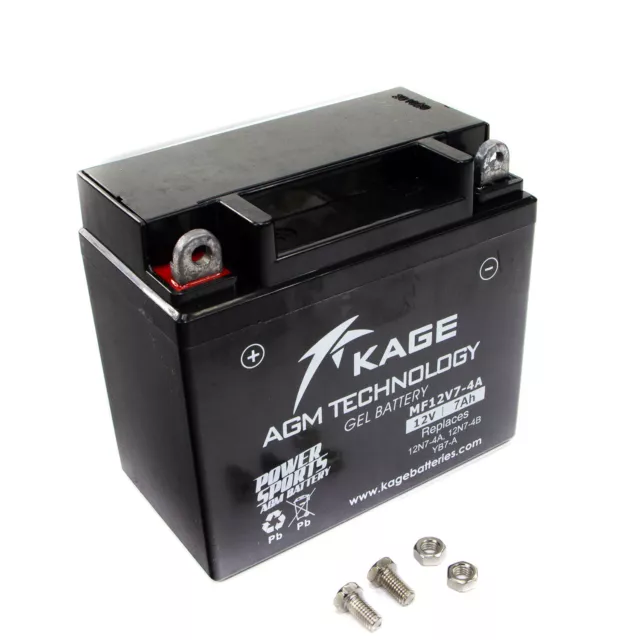 Batterie Gel KAGE YB7-A 12N7-4A pour Générique Harley Davidson Keeway Suzuki Gn