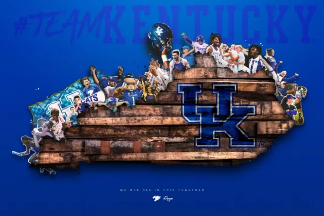 2020 KY University of Kentucky Wildcats Poster & Football Schedule Poster Lot 2