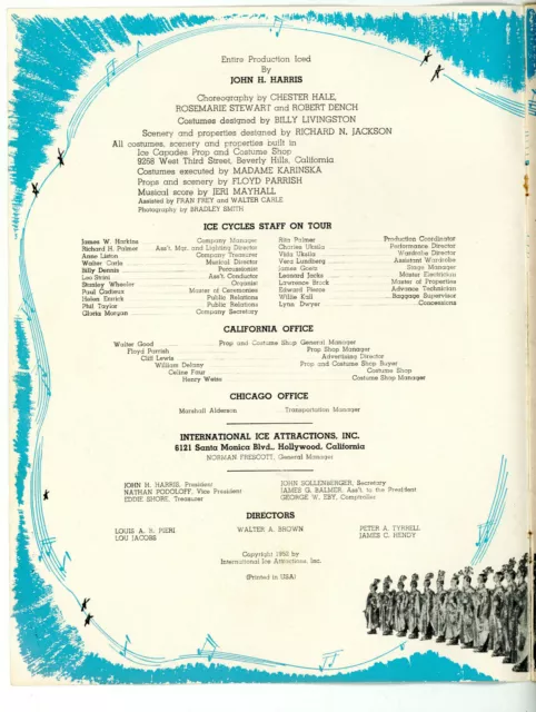 Ice Cycles 1953 Souvenir ~ Walt Disney ~ 8Th Cinderalla Edition ~ Ice Capades 2