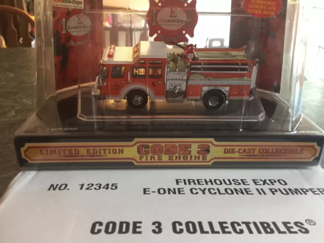 Code 3 2001 Firehouse Expo E-One Cyclone II Pumper 12345 1 of 2500  2001 release