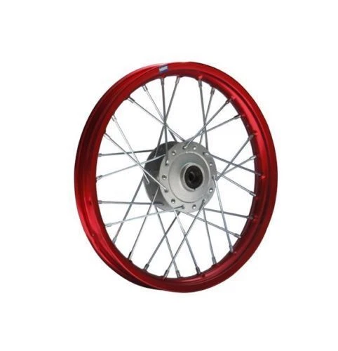 HMParts Cerchio Alluminio Anodizzato 14 Pollici Frontale Rosso Pit Bike Dirt