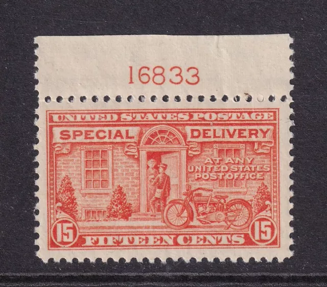 1925 Special Delivery Sc E13 MNH XF plate number single, Hebert CV $170