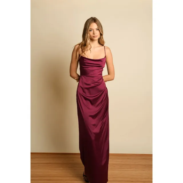 Hutch Carver Gown in Eggplant Wine 4 Womens Long Maxi Dress