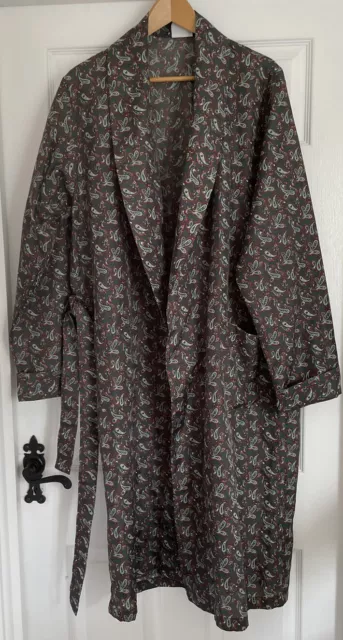 C&A Mens Dressing Gown Size Medium Vintage 1980s Paisley Pattern Robe