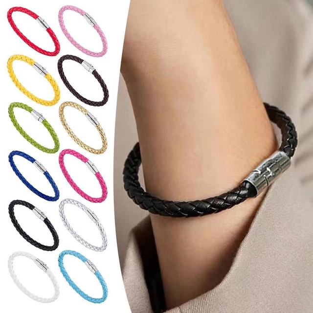 Panova Couple Cuff Bracelets, Couple Cuff Bracelet Set, Magnetic Locks Braide