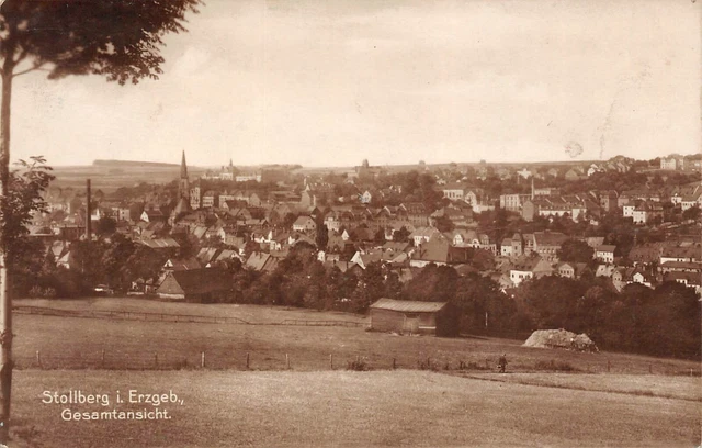 Stollberg i. Erzgeb. Gesamtansicht Postkarte AK