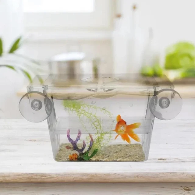 1X Acrylic Fish Tank Breeding Isolation Box Aquarium Incubator Hot Box Y6Z6 3