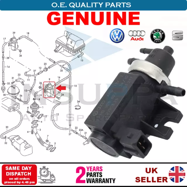 Genuine Turbo Boost Pressure Converter Solenoid EGR Valve For Audi Seat Skoda VW