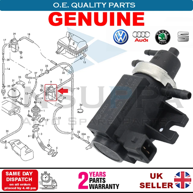 Electrovanne Turbo Pour Seat/Skoda - Remplace 7.00868.02.0 - Compatible Alhambra, Leon, Octavia, Superb… - 6