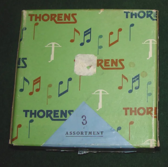 Lot of 12 THORENS Steel Music Box 4 1/2" Swiss Music Discs In Original Boxes