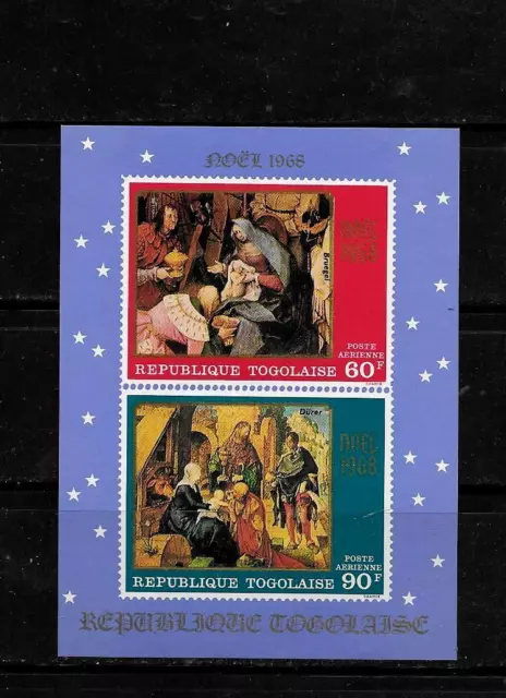 TOGO SC #C101a 1968 AIR MAIL CHRISTMAS MNH-MINT SOUVENIR SHEET SINGLE STAMP