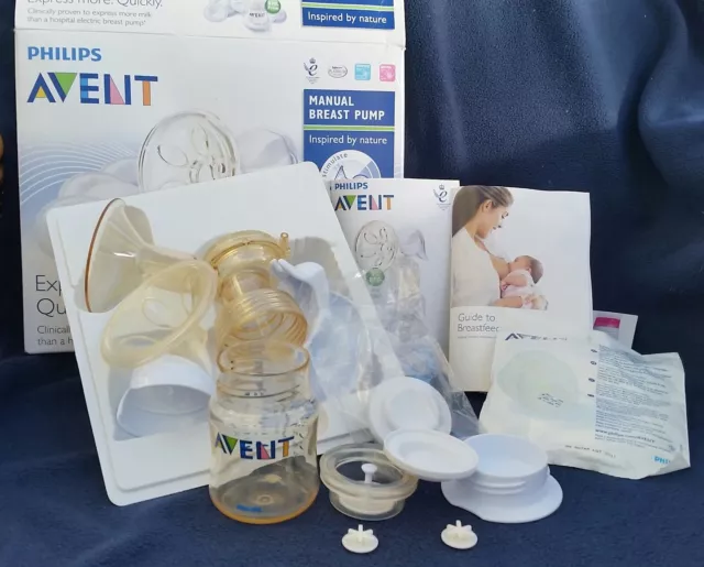 AVENT Manual Breast Pump Bottles and Medela Shells bundle