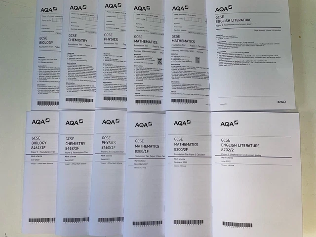 Gcse Past Papers 5x Math Past GCSE Exam Papers Foundation A5 Booklet - Foto 4