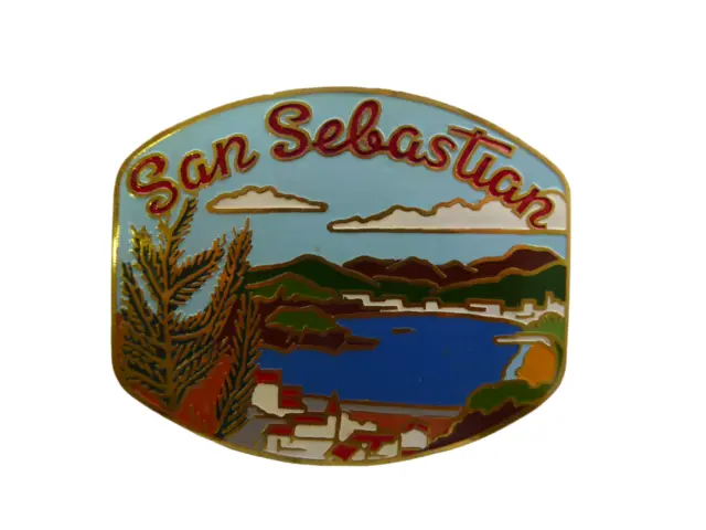 Plaque de calandre émaillée 75mm Badge Automobile club San Sebastian - 56
