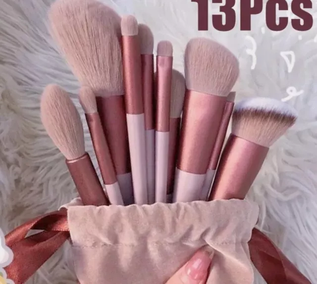 Pennelli Make up  13 Pezzi Set Di Pennelli per Trucco Fondotinta