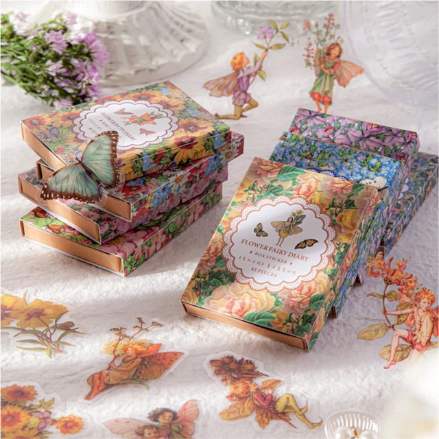 Album Journal Diary PET Decorative Sticker Scrapbooking Flower Fairy Stickers