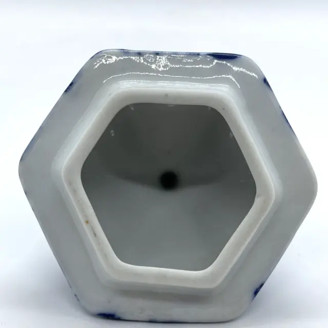 Orientalische zweigriffige dunkelblaue Keramik Ingwer Glas Urne Vase Topf Ornament Dekor 10