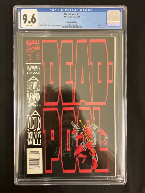 Deadpool: The Circle Chase #1 CGC 9.6 NM+ (1993) RARE NEWSSTAND! 1st solo series