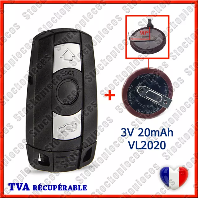BMW Clé Télécommande Remplacement Batterie Panasonic VL-2020 / Hfn :  : Auto et Moto