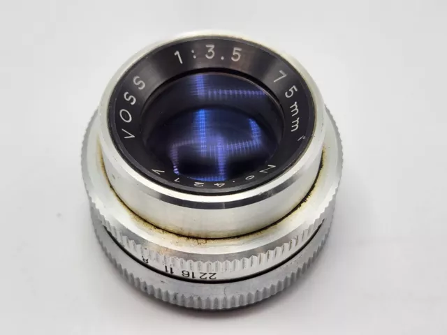 Voss 75mm F3.5 Enlarging Enlarger Lens M39 39mm Thread