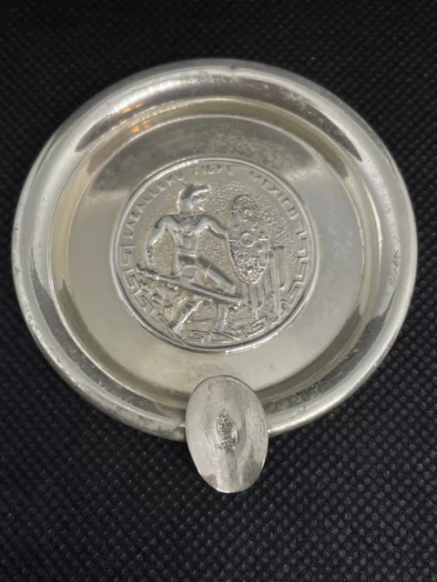 Vintage Caballero Tigre Mexico 925 Silver Ashtray