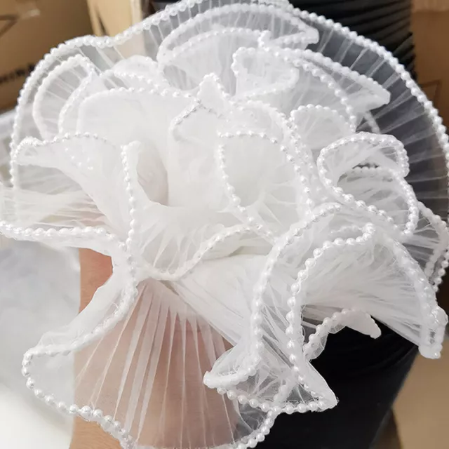 Carta da imballaggio floreale filato a onde di perle pizzo mesh fiorista bouquet confezione F1