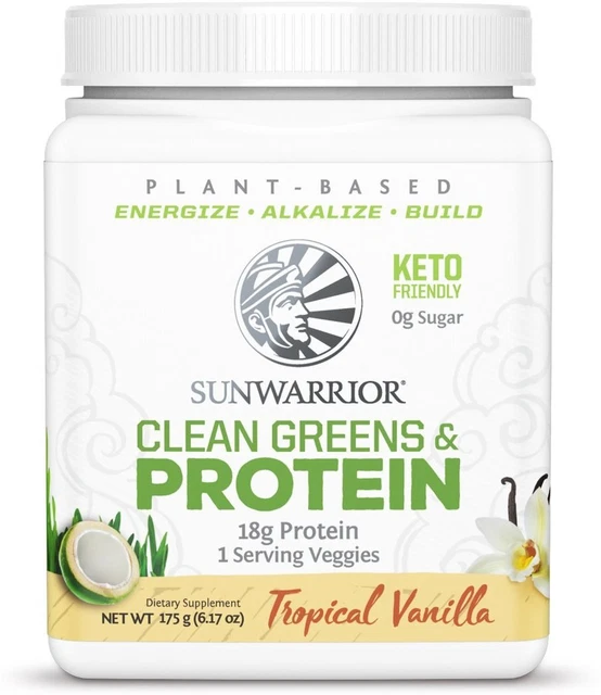 Vainilla tropical Clean Greens & Protein de Sunwarrior, 7 porciones
