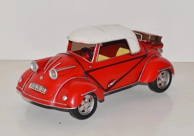 VOITURE DE COURSE En Fer Blanc Avec Moteur A Ressort 15ctm De Long EUR