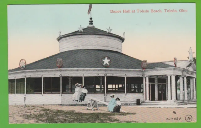 Toledo, Oh/ Dance Hall at Toledo Beach/ round bldg/ ladies on teeter-totter/pc
