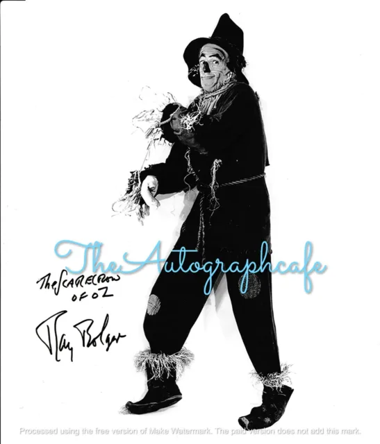 Ray Bolger 10 x 8" signed photo (signature is part of the photo) Wizard of Oz