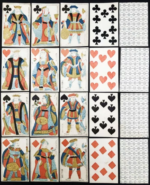 French playing cards Spielkarten cartes a jouer jeu Spiel antique game 1830