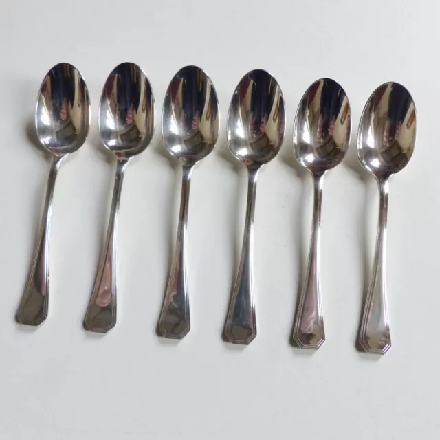 SET OF 6 CHRISTOFLE AMERICA SILVER PLATED COFFEE TEA SPOONS 5 3/10 " (set #2)