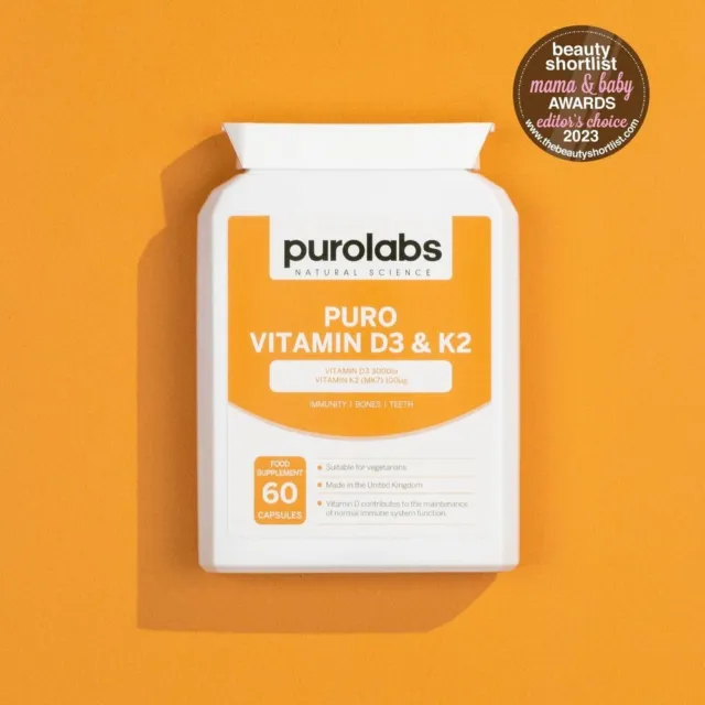 Purolabs Vitamin D3 3000iu & Vitamin K2 100ug (MK7