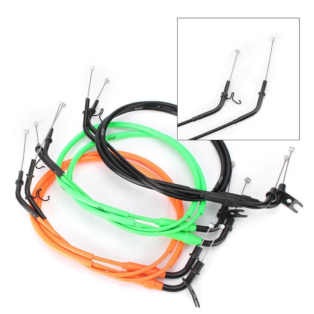 2x Motorcycle Throttle Cable Accelerator Wire Line Fit Kawasaki Z1000 14-16
