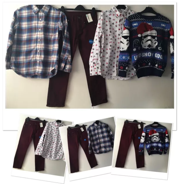 Bhs new tags burgundy skinny jeans & gap FF. Xmas shirt & jumper & 10-11 Years