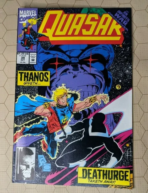 Marvel Comic - Quasar - Issues #38 Sept & #39 Oct - Infinity War Crossover 2