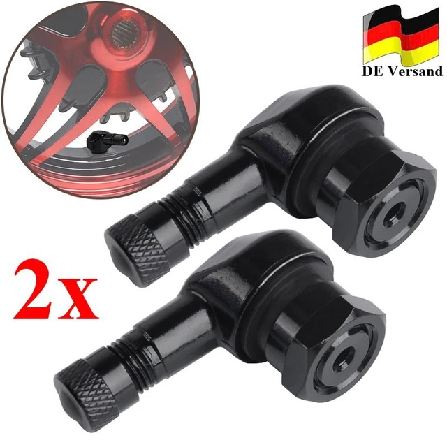 2 pezzi stelo valvola alluminio 90 gradi ruota valvola pneumatici valvola angolare DE