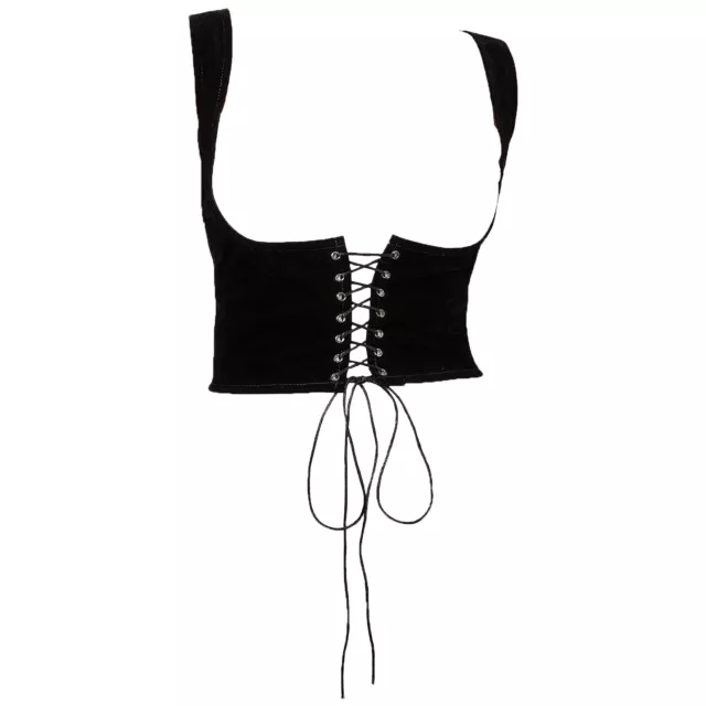 Women Push Up Velvet Underbust Corset with Straps