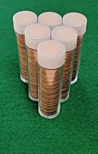 SIX Canada 1963 FULL ROLL TUBES (50x6) 1 cent Penny BU UNCIRCULATED 300 Coins