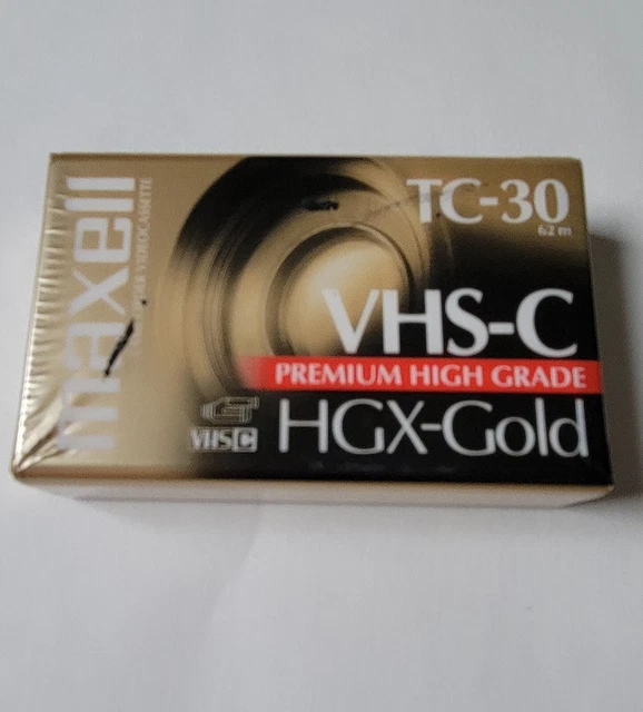 Nuevo casete de cinta de video Maxell MAX203010 VHS-C de alto grado