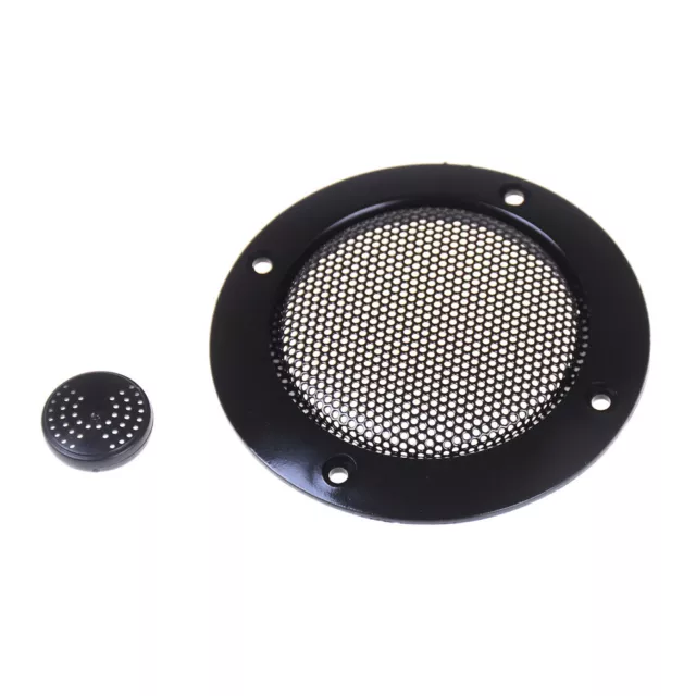 2 Pcs 2" inch Black Audio Speaker Cover Decorative Circle Metal Mesh Grille'mj