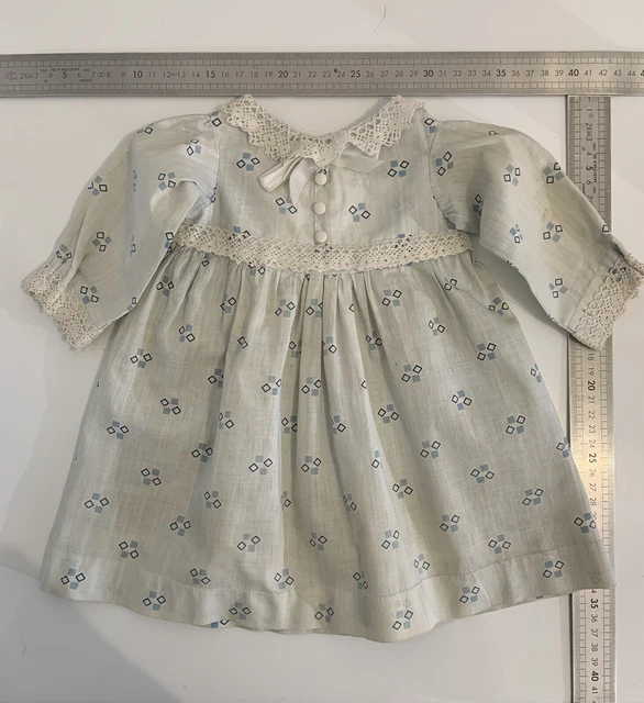Belle Robe Ancienne En Cotonnade Pour Poupee Ancienne Jumeau, Bru, Steiner, Sfbj