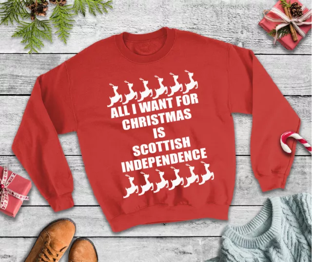 Scottish Christmas Jumper - Scotland Freedom Independence Indyref2 Yes Funny