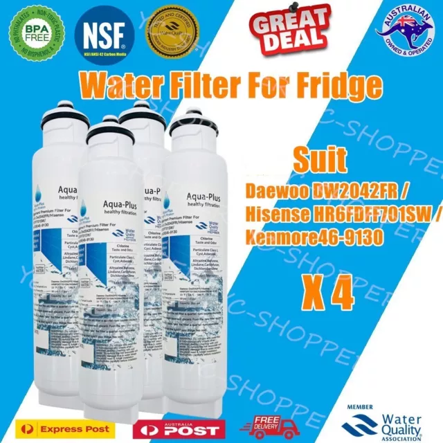 4 X Hisense Premium Compatible Fridge Filter Water Filter 701L HR6FDFF701SW