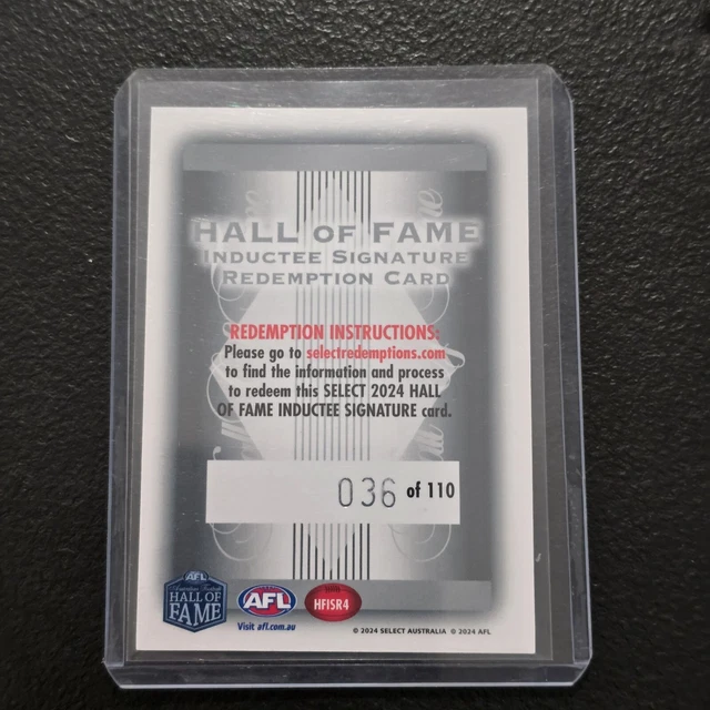 2024 AFL LEGACY Ultimate Hall Of Fame Inductee Signature Garry Wilson