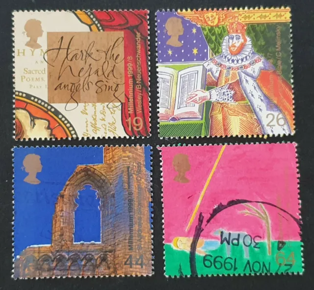 DUZIK S: GB 2000 "THE CHRISTIAN'S TALE" SG2115-8 Set of 4 used stamps (No1506)**