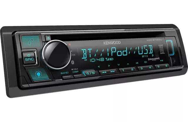 Kenwood KDC-BT382U | Single DIN In-Dash CD Car Stereo Receiver