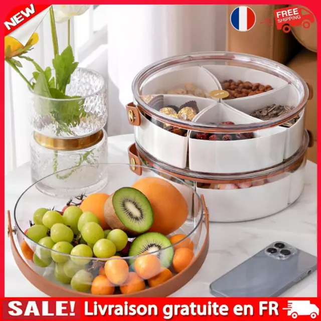 Portable Food Serving Trays 5 Removable Snacks Bowls Convenient for Home Party