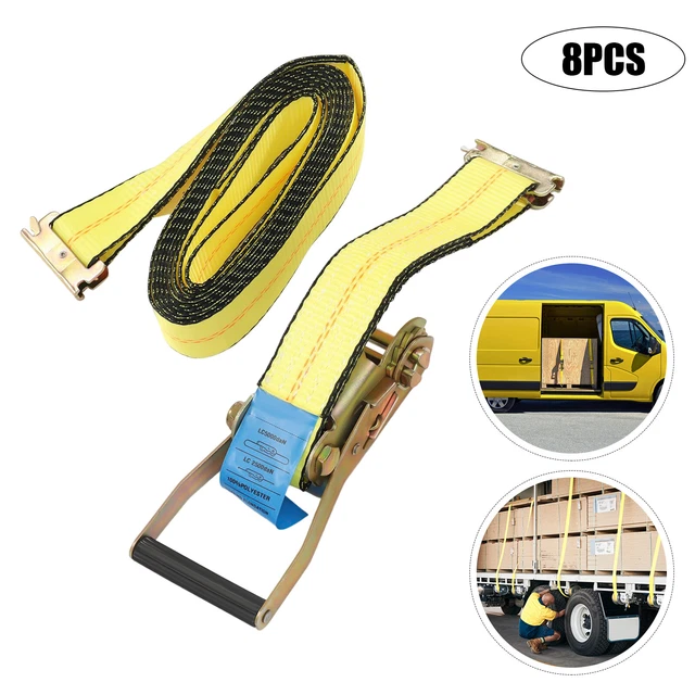 8 PACKS RATCHET Lashing Strap 2in*27ft Ratchet Straps 5500lb High Load